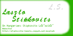 laszlo stipkovits business card